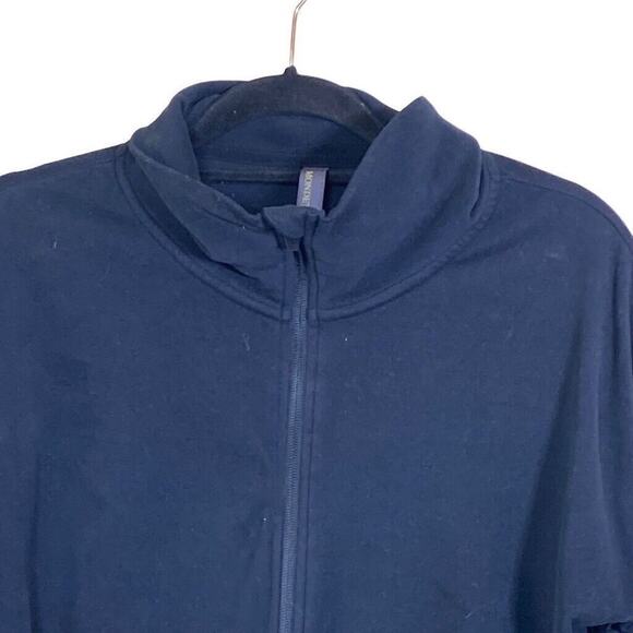 Mondetta Women's Black Cozy Full Zip Athletic Lightweight Sporty Jacket Medium - Picture 3 of 11